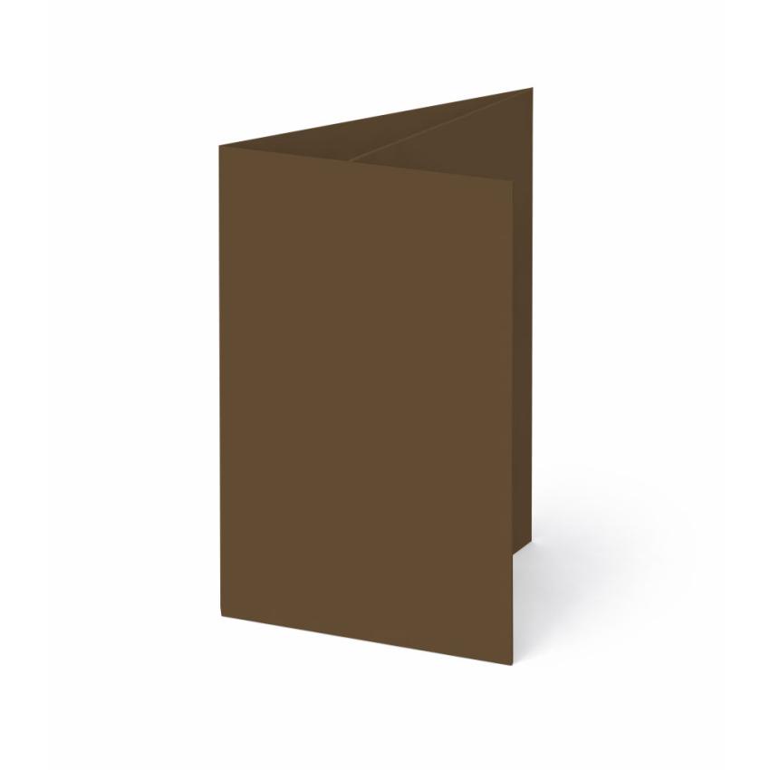 Trippelkarte - Leporello 220g/m² DIN B6 3-Fach in braun